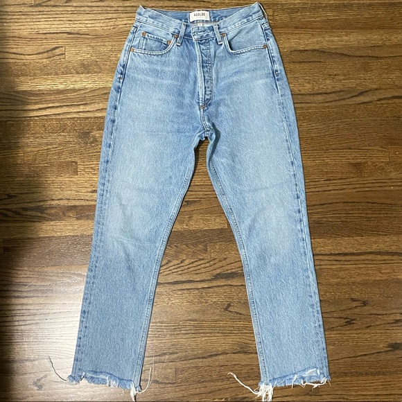 Agolde Riley High Rose Straight Crop - Picture 2 of 4